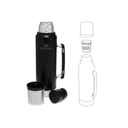 Stanley CLASSIC LEGENDARY BOTTLE 1.1qt /1l Matte Black Pebble