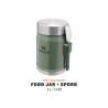 Stanley CLASSIC LEGENDARY FOOD JAR + SPORK 14oz /400ml Hammertone Green