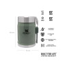 Stanley CLASSIC LEGENDARY FOOD JAR + SPORK 14oz /400ml Hammertone Green