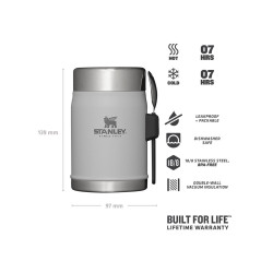Stanley CLASSIC LEGENDARY FOOD JAR + SPORK 14oz /400ml Ash