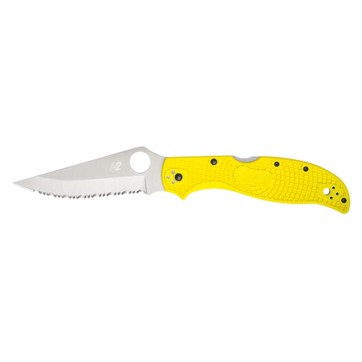 Spyderco STRETCH 2 XL SALT YELLOW SERRATED C258SYL