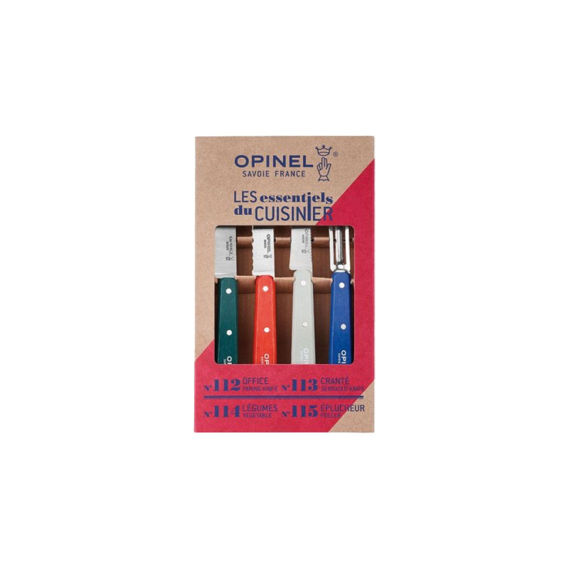 Opinel SET ESSENTIELS DU CUISINIER 4 pz colorati (112-113-114-115) (002576)