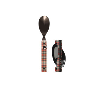 Akinod MULTIFUNCTION CUTLERY 13H25 BLACK MIRROR Tartan Rouge