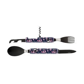 Akinod MULTIFUNCTION CUTLERY 13H25 BLACK MIRROR Fleurs de Cerisier