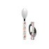 Akinod MULTIFUNCTION CUTLERY 13H25 MIRROR Fleurs Pastel