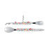 Akinod MULTIFUNCTION CUTLERY 13H25 MIRROR Fleurs Pastel