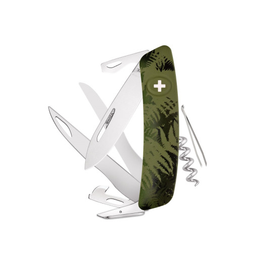 Swiza C07 CAMOUFLAGE SCISSORS Olive Fern