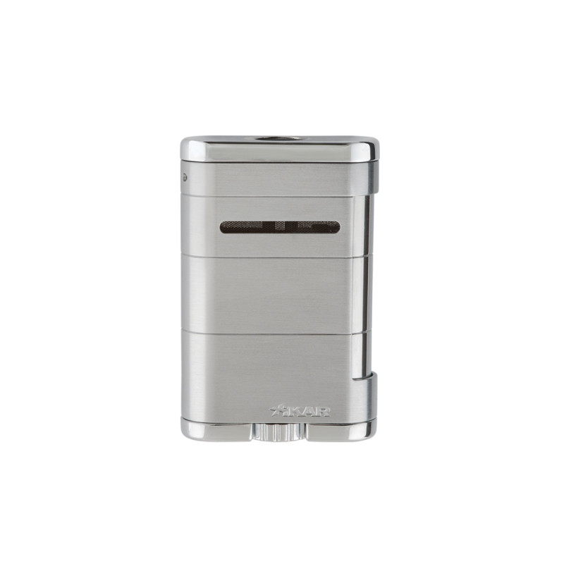 Xikar ACCENDISIGARI ALLUME TRIPLE TABLETOP Steel Silver