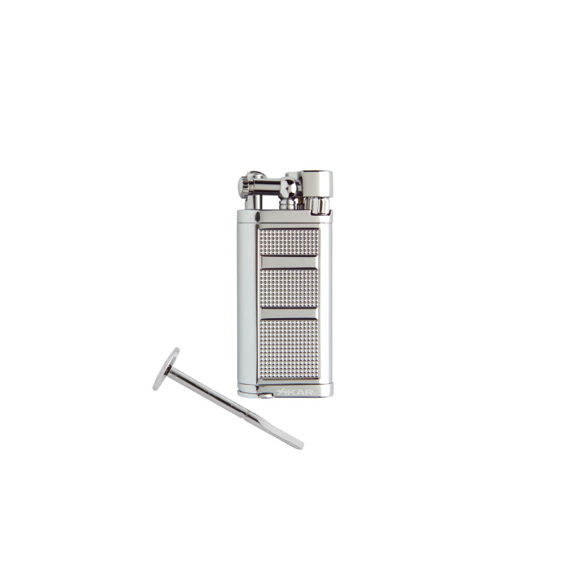 Xikar ACCENDINO x PIPA PIPELINE FLINT Chrome Silver
