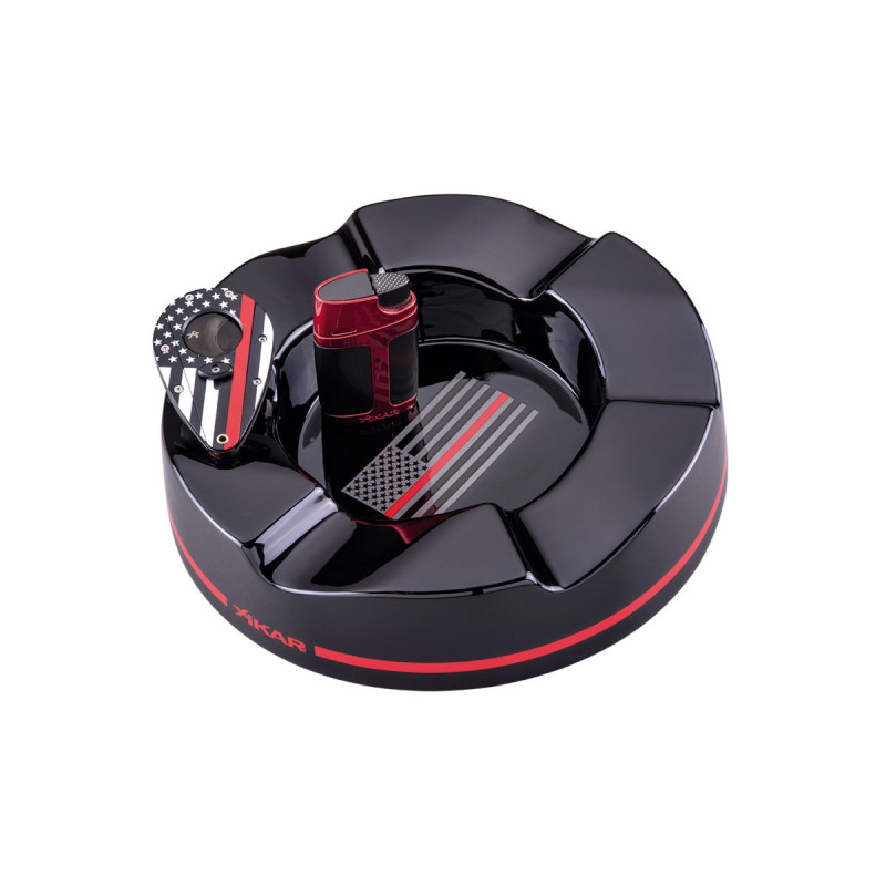 Xikar GIFT SET RED LINE (Posacenere / ELK Accendisigari / X1 Tagliasigari)