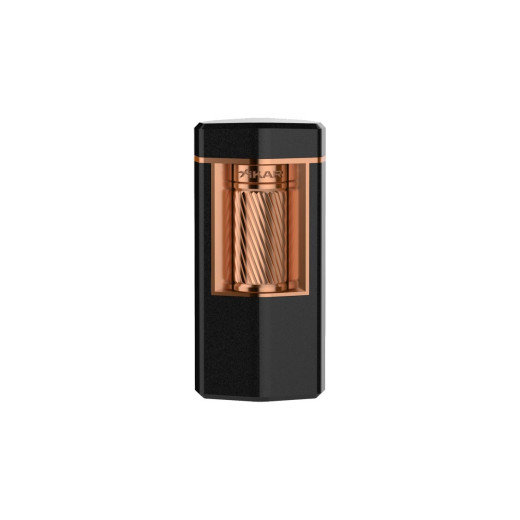 Xikar ACCENDISIGARI MERIDIAN TRIPLE SOFT FLAME Black & Rose Gold