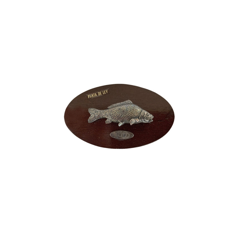 Muela Silverware CARP FISH ON WOODEN TABLET cm 10x6