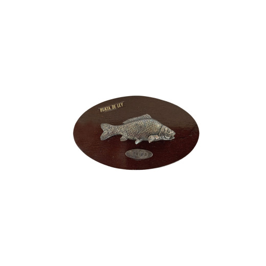 Muela Silverware CARP FISH ON WOODEN TABLET cm 10x6
