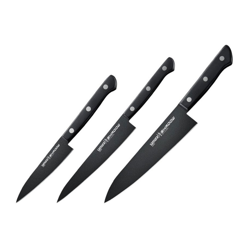 Samura SHADOW  SET 3 PZ (Paring -Utility-Chef's)