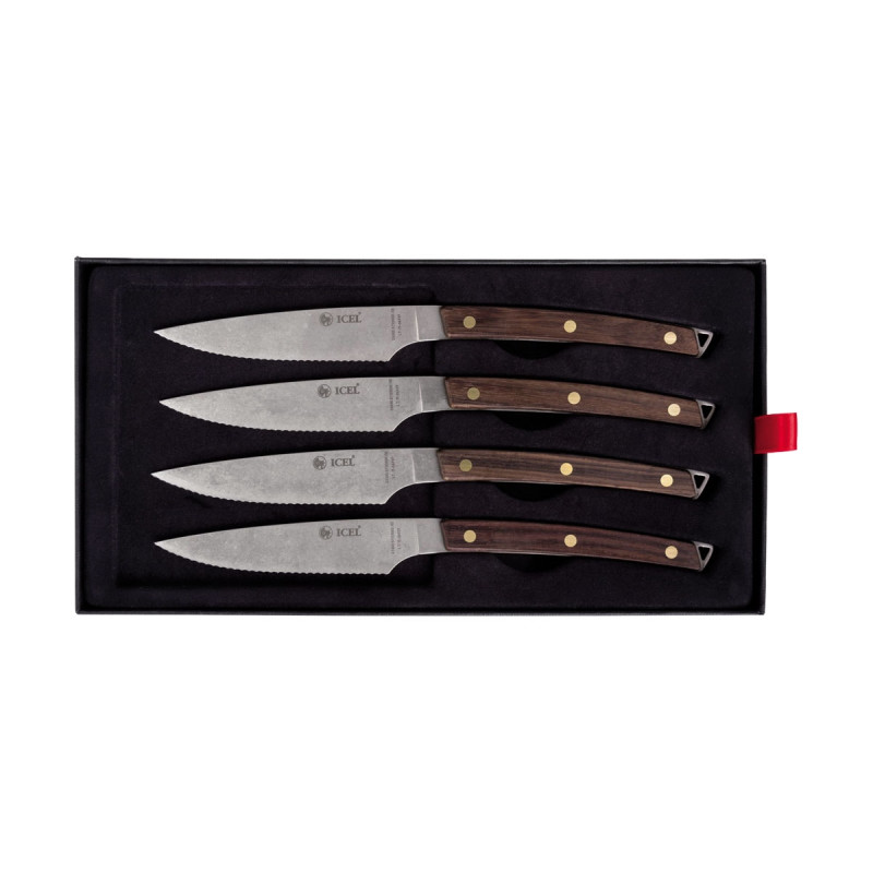 Icel SET BISTECCA 4 PZ PALISSANDRO (43300.ST03000.004)