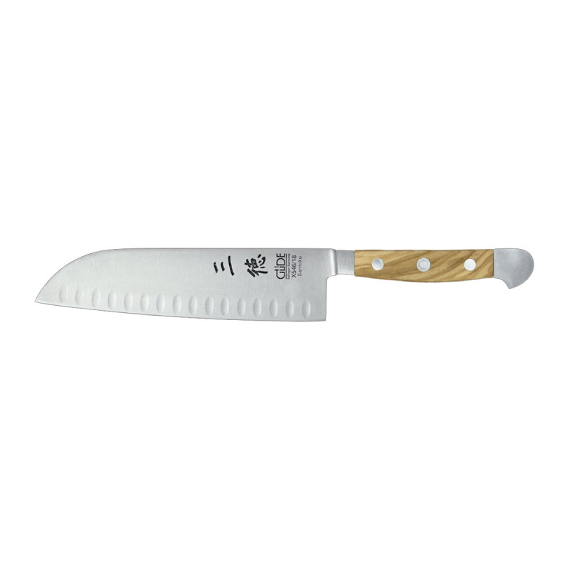 GUDE ALPHA ULIVO SANTOKU C/ALVEOLI CM 18