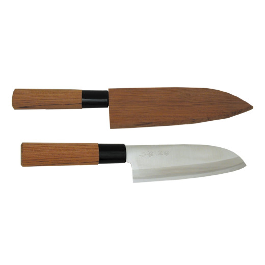 GIAPPONE CUCINA SANTOKU FODERO LEGNO