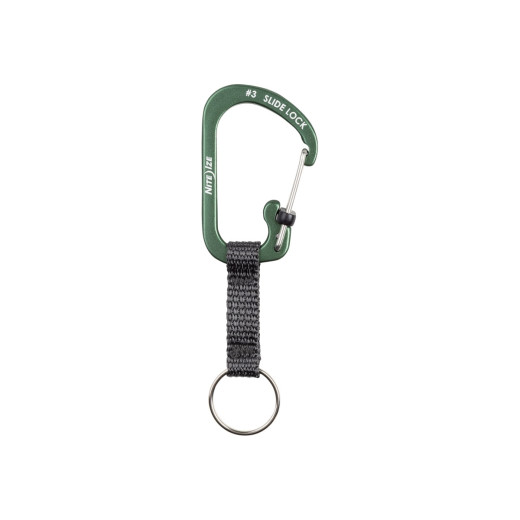 Niteize SLIDELOCK KEYRING #3 ALUMINUM Olive CSLAW3-08-R6