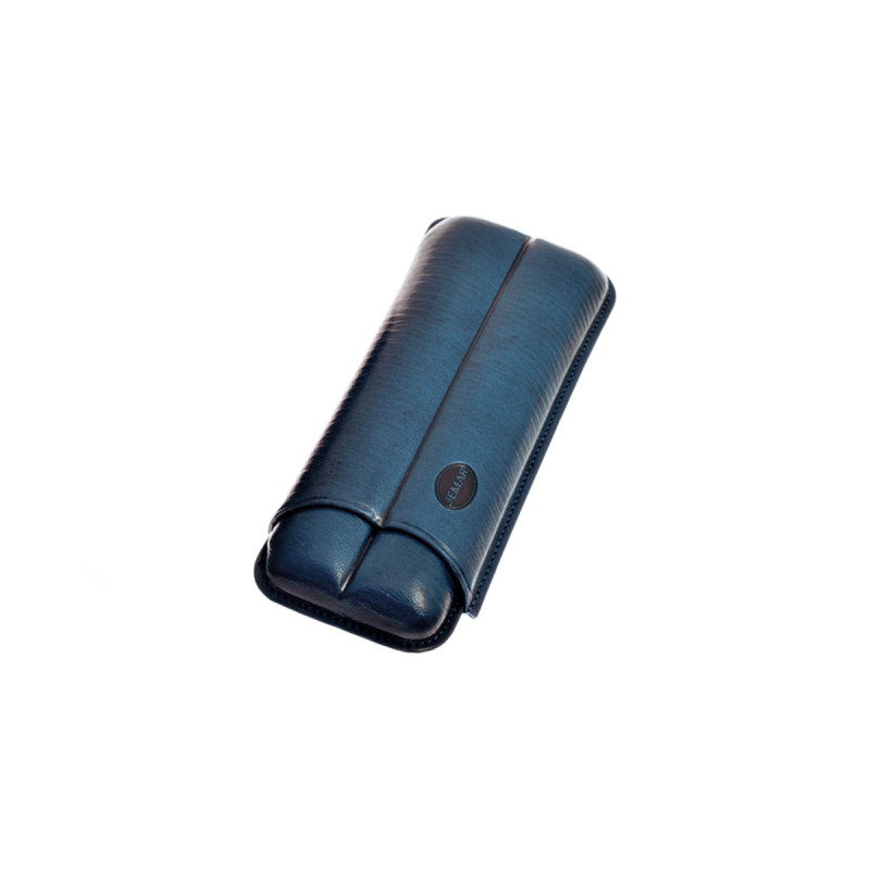 Jemar PORTASIGARI  SCANALATO CUOIO 2 SIGARI 110/2 XL BLU