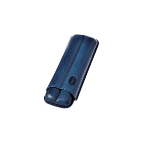 Jemar PORTASIGARI  SCANALATO CUOIO 2 SIGARI 112/2 BLU
