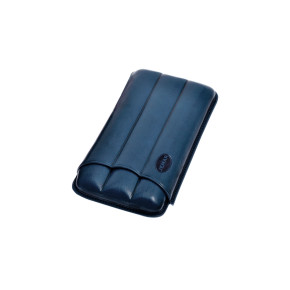 Jemar PORTASIGARI  SCANALATO CUOIO 3 SIGARI 112/3 BLU