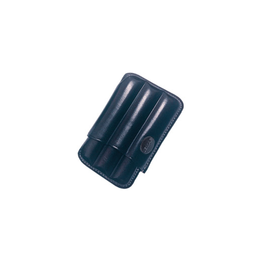 Jemar PORTASIGARI  SCANALATO CUOIO 3 SIGARI TOSCANI 460/3 BLU