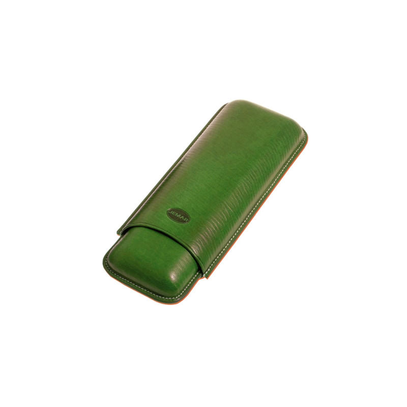 Jemar PORTASIGARI  LISCIO CUOIO 2 SIGARI 497/2 VERDE