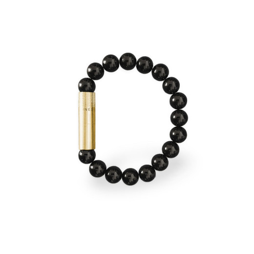 Les Fines Lames BRACCIALE PUNCH BRASS ONYX - S