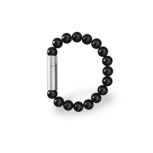 Les Fines Lames BRACCIALE PUNCH STAINLESS STEEL ONYX - M