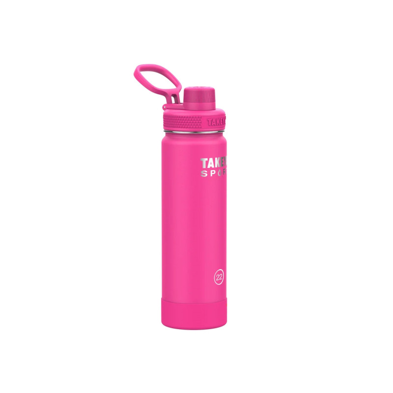 Takeya SPORT COPPER SPOUT INSULATED BOTTLE 22oz / 650ml Pink Sweep (52320)