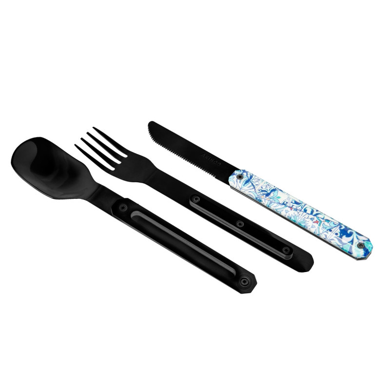 Akinod Couverts droits élégants gastronomiques avec insert magnétique ( couteau, fourchette et cuillère) - magnetic straight cutlery 12H34 mod.BLACK MIRROR Fougere d'Automne Akinod Couverts droits élégants gastronomiques avec insert magnétique ( couteau, fourchette et cuillère) - magnetic straight cutlery 12H34 mod.BLACK MIRROR Fougere d'Automne